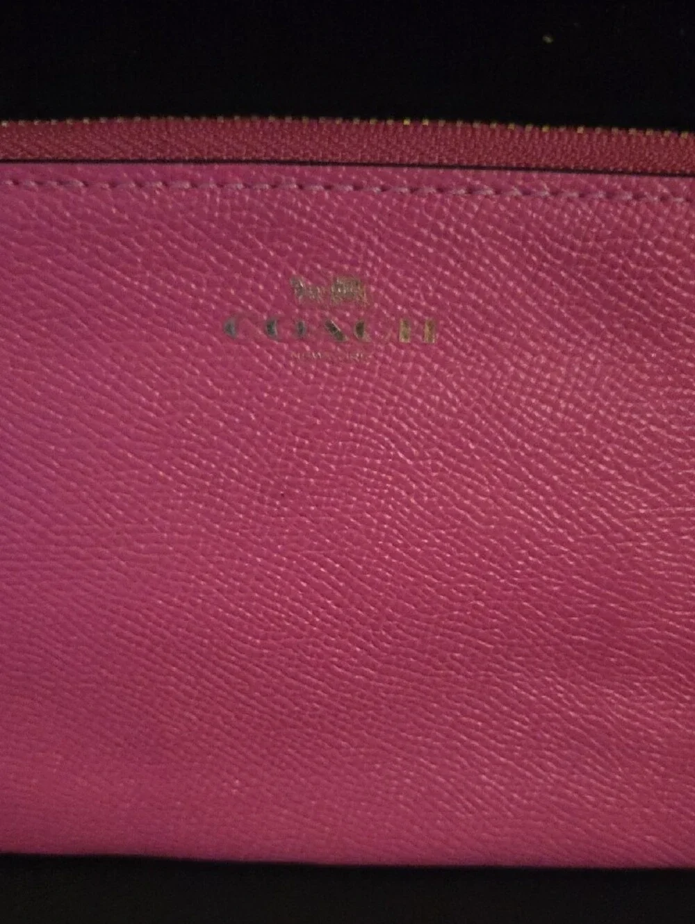 Coach Hot Pink Leather Wristlet